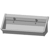 Intersan Sanilav muurwastrog met muurkraan met 1/2 draaiknop boven 120cm 2 personen RVS 0901004 Intersan Sanilav muurwastrog met muurkraan met 1/2 draaiknop boven 120cm 2 personen RVS 0901004