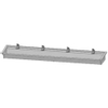 Intersan Sanilav muurwastrog met 1 greeps wastafelkraan 240cm 4 personen RVS 0901058 Intersan Sanilav muurwastrog met 1 greeps wastafelkraan 240cm 4 personen RVS 0901058