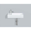 Alape WT.XS500H.R fontein met plug 50x26,8cm met kraangat links kom rechts wit 0934833 Alape WT.XS500H.R fontein met plug 50x26,8cm met kraangat links kom rechts wit 0934833