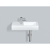 Alape WT.QS525H.R wastafel inclusief bevestiging en plug 52.5x32.5cm met kraangat links wit 0934840 Alape WT.QS525H.R wastafel inclusief bevestiging en plug 52.5x32.5cm met kraangat links wit 0934840