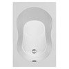 Plieger Compact compact solobad acryl 120x80cm 41cm diep met poten wit 0942136 Plieger Compact compact solobad acryl 120x80cm 41cm diep met poten wit 0942136