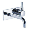 Dornbracht Tara Logic afbouwdeel 2 gats wandkraan met afdekplaat 20cm platina mat 0475022 Dornbracht Tara Logic afbouwdeel 2 gats wandkraan met afdekplaat 20cm platina mat 0475022