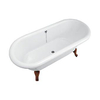 Villeroy en Boch Hommage bad 177x77cm quaryl vrijstaand ovaal met houten poten wit 0949640 Villeroy en Boch Hommage bad 177x77cm quaryl vrijstaand ovaal met houten poten wit 0949640