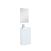 Plieger Senza meuble sous-vasque avec 1 porte avec miroir 40cm avec lavabo céramique réversible blanc brillant SW74738