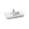 Plieger Qubic XS wastafel keramiek 85x38cm wit 0959991 Plieger Qubic XS wastafel keramiek 85x38cm wit 0959991