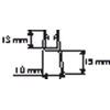 Hüppe Divers afdichtingsprofiel lengte 2010mm voor glas 6mm SW197625