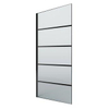 Plieger Panorama douchewand line motief 6mm 78/80x200cm z. bevestiging excl. muursteun zwart/helder SW228375