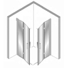 Plieger Panorama vouwdeur 90cm + vouwdeur 90cm met vloerprofiel chroom 0983774