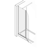 Plieger Panorama douchewand + draaideur 100/30cm met muursteun vierkant 100cm chroom 0983776