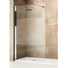 Novellini Giada paroi de douche à l'italienne H 78 80x195cm avec barre murale 100cm matchr/bande satinée GIADAH8044B 0335596