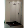 Novellini Kuadra paroi de douche à l'italienne H 67/70x200cm avec barre de fixation murale 100cm chrome/transparent 0336349