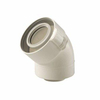 Ubbink Rolux coude d'évacuation des fumées 80/125mm 45° PP, concentrique blanc SW359061