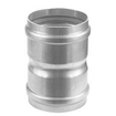 Burgerhout Alu-fix verbindingsmof 125mm Ø80mm Aluminium dikwandig 1404954