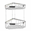 Geesa Basket Étagère de douche d'angle double 27,5cm Chromé 0650257