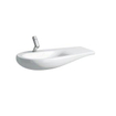 Laufen Alessi One meuble-vasque de salle de bains 90x50x16.5cm sans trou de robinet vasque à gauche. surface de dépose à droite incl. bonde en céramique lcc-blanc 0192301