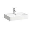 Laufen Val Lave-mains côté bas meulé 60x42cm avec 1 trou de robinet et trop-plein LCC blanc SW28248
