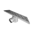 Aco Showerdrain d slot caniveau de douche 30x7cm h 8 ss 30mm sortie latérale inox GA70458