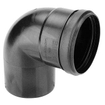 Burgerhout luchttoevoerbocht Ø100mm 90° PP zwart 2113418