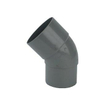 Wavin hwa bend 45° sleeve/shortened spigot 100mm grey 2130777