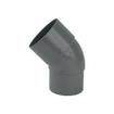 Wavin hwa bend 45° sleeve/shortened spigot 80mm grey 2130505