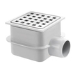 Van Den Berg siphon de sol ABS avec grille en inox 10x10 sans sortie 50mm GA91306