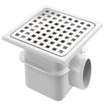 Van Den Berg siphon de sol ABS avec grille en inox 15x15 avec sortie latérale 40mm GA91308