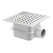Van Den Berg siphon de sol ABS avec grille inox 15x15 sans sortie 50mm GA91320