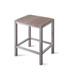 Looox Wooden Collection Tabouret de douche 35x30x45cm avec inox brossé et siège chêne old grey SECOND CHOIX OUT4509