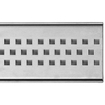 Easy Drain Multi grille simple Carre 7 80cm INOX DESTOCKAGE OUT12822