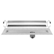 Easydrain Multi TAF Caniveau de douche - plaque simple - 120cm - avec grille design Zero - inox - DESTOCKAGE OUT7038