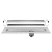 Easydrain multi taf drain single plate 120cm avec grille zéro design acier inoxydable 2301826