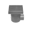 Easy drain aqua quattro siphon de sol abs 15x15cm carreau horizontal 50mm acier inoxydable GA23697