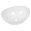 Plieger Scale bac à encastrer en céramique ovale 39x32x17,5cm blanc mat SW94938