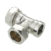 Bonfix té de réduction à compression nickelé 15x15 mmx1/2 FI gastec / kiwa 3011062