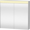 Miroir Armoire Duravit avec éclairage à LED et éclairage de lavabo avec 2 portes 81x76x14.8cm avec module interrupteur-prise SW228784