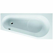 RIHO Delta baignoire standard 160x80cm installation en angle droite sans pieds blanc brillant 310629