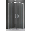 Novellini Rose r cabine de douche quart de rond avec portes coulissantes 90x90x200cm profil chrome mat et verre transparent 0335378