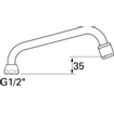 Venlo bec pivotant supérieur avec régulateur de jet 1/2x200mm chromé 0424137
