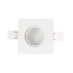 Interlight cadre carré ip65 pour module led mr16 90mm blanc il f90sipw 4246929