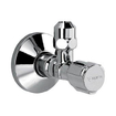 Schell Comfort robinet d'arrêt d'angle avec rosace avec bouton Kiwa 3/8x10mm chrome 0440315