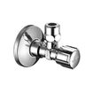 Schell Comfort robinet d'arrêt d'angle avec rosace avec bouton Kiwa 3/8x10mm chrome 0440315