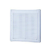 Plieger grille de ventilation en plastique avec maille 250x250mm blanche 4414180