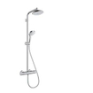 Hansgrohe Croma 220 Vario Ensemble de douche supérieur - Ecostat 1001 - thermostatique - douche de tête 22cm - douchette s multi - chrome SW300090