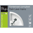 Plieger Miami kit lave-mains d'angle complet 32x32cm blanc 4970025