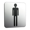 Emco System 2 plaque de porte "hommes" chrome SW112341