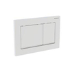 Geberit Omega30 Plaque de commande DF matière synthétique 21.2x14.2cm maniement dessus/en face Blanc/Chrome/blanc OUTLET OUT4624