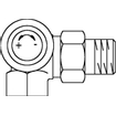 Oventrop robinet d'arrêt thermostatique de radiateur AV9 1/2 double angle droit 7500043