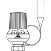 Oventrop thermostaatkop Uni XH voeler op afstand M30x1.5 cap. 2 m met nulstand wit 7503172