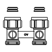 Oventrop H onderblok Multiflex F 3/4 x3/4 recht 7503326