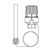 Oventrop Régulateur de température avec sonde plongeante M30x15 capillaire 2 m 40 70°C 7503555
